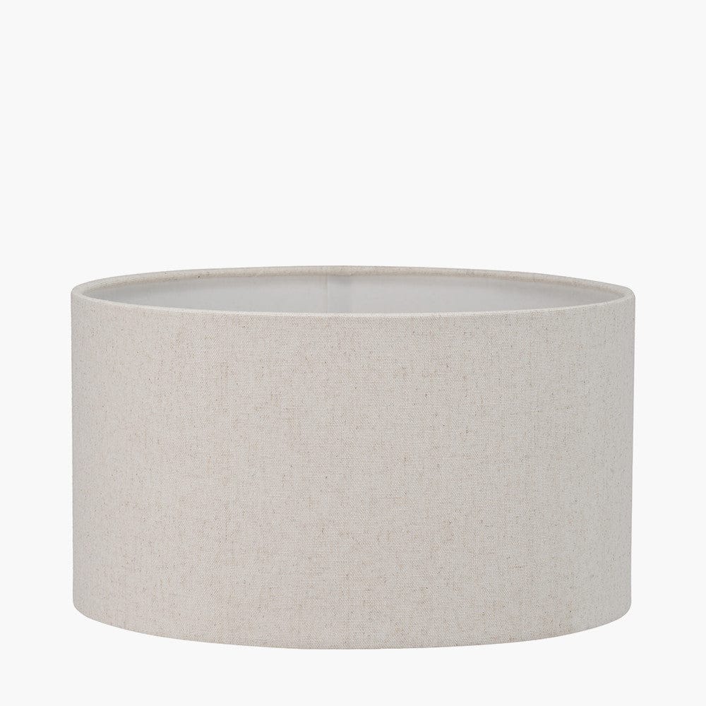 Pacific Lifestyle Lighting Quinn 40cm Slubby Hopsack Cylinder Shade House of Isabella UK