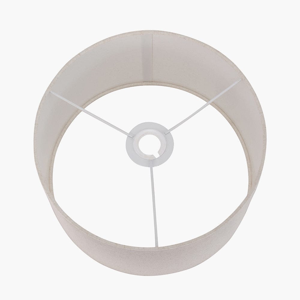 Pacific Lifestyle Lighting Quinn 40cm Slubby Hopsack Cylinder Shade House of Isabella UK