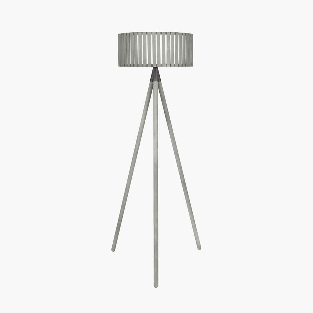 Pacific Lifestyle Lighting Rabanne Antique Wood Slat Tripod Floor Lamp Complete House of Isabella UK