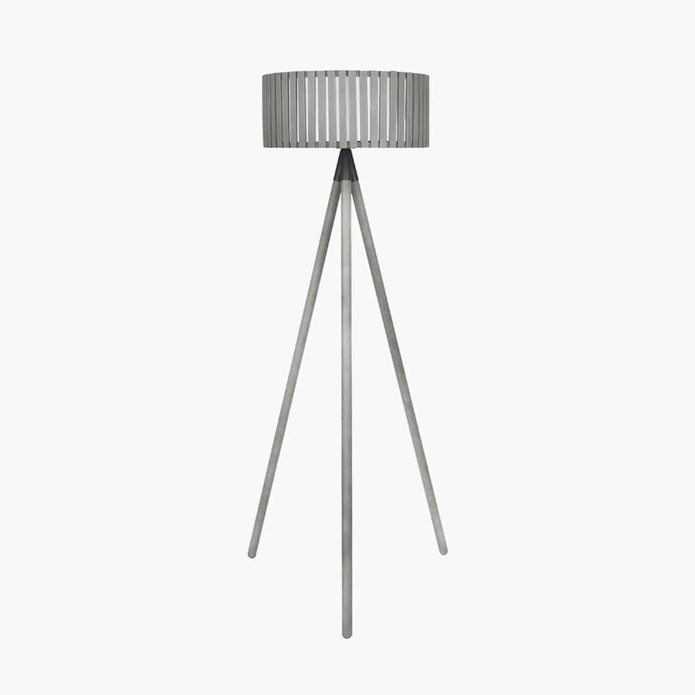 Pacific Lifestyle Lighting Rabanne Antique Wood Slat Tripod Floor Lamp Complete House of Isabella UK