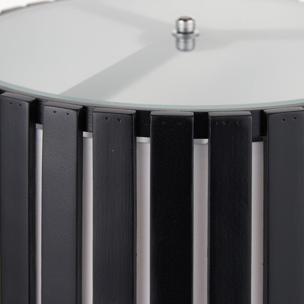 Rabanne Slatted Black Wood Tripod Table Lamp.