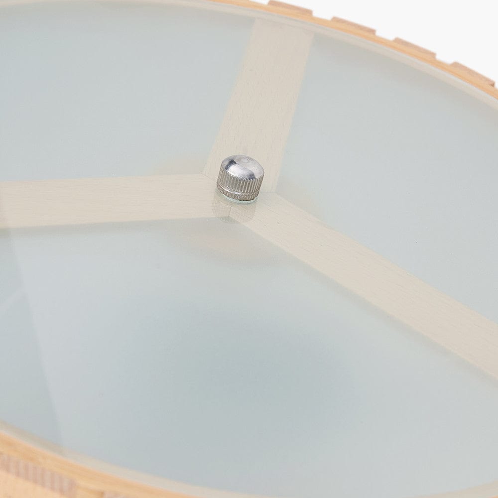 Rabanne Slatted Natural Wood Tripod Table Lamp.