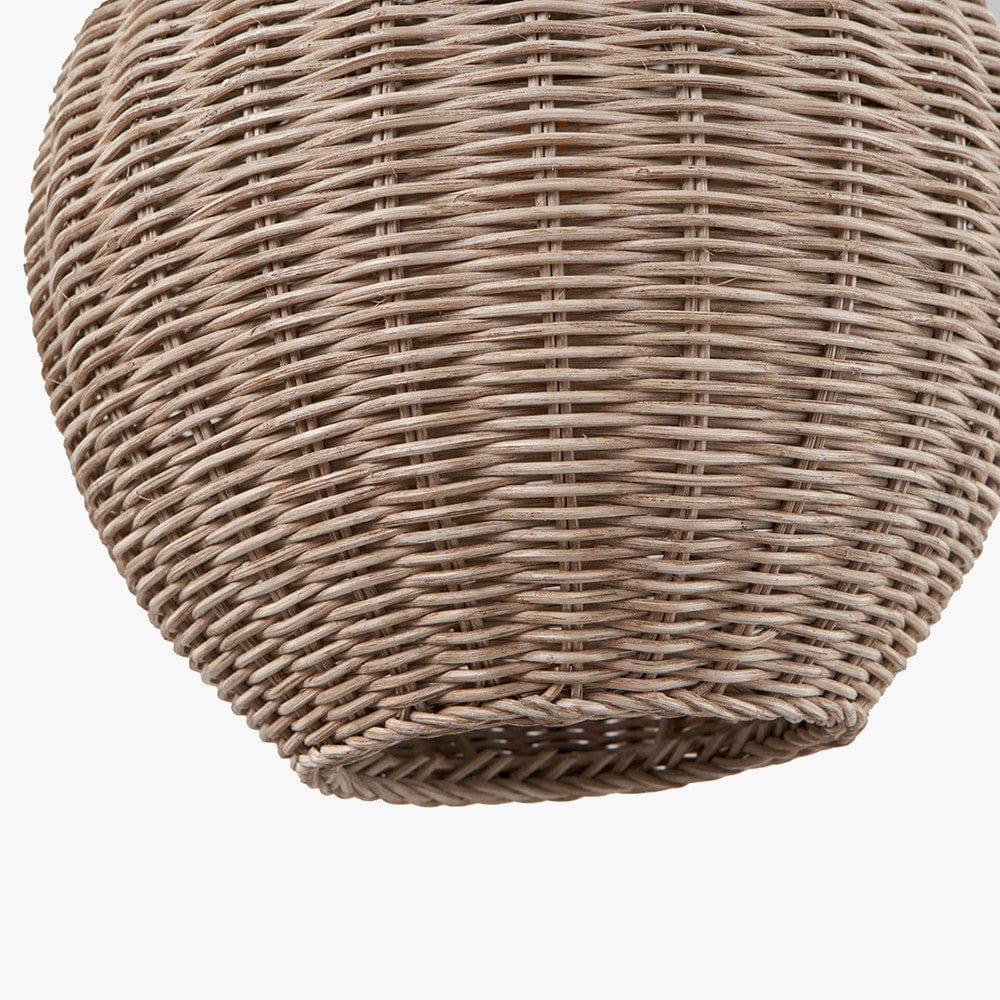 Raffles Large Rattan Cream Wash Pendant.
