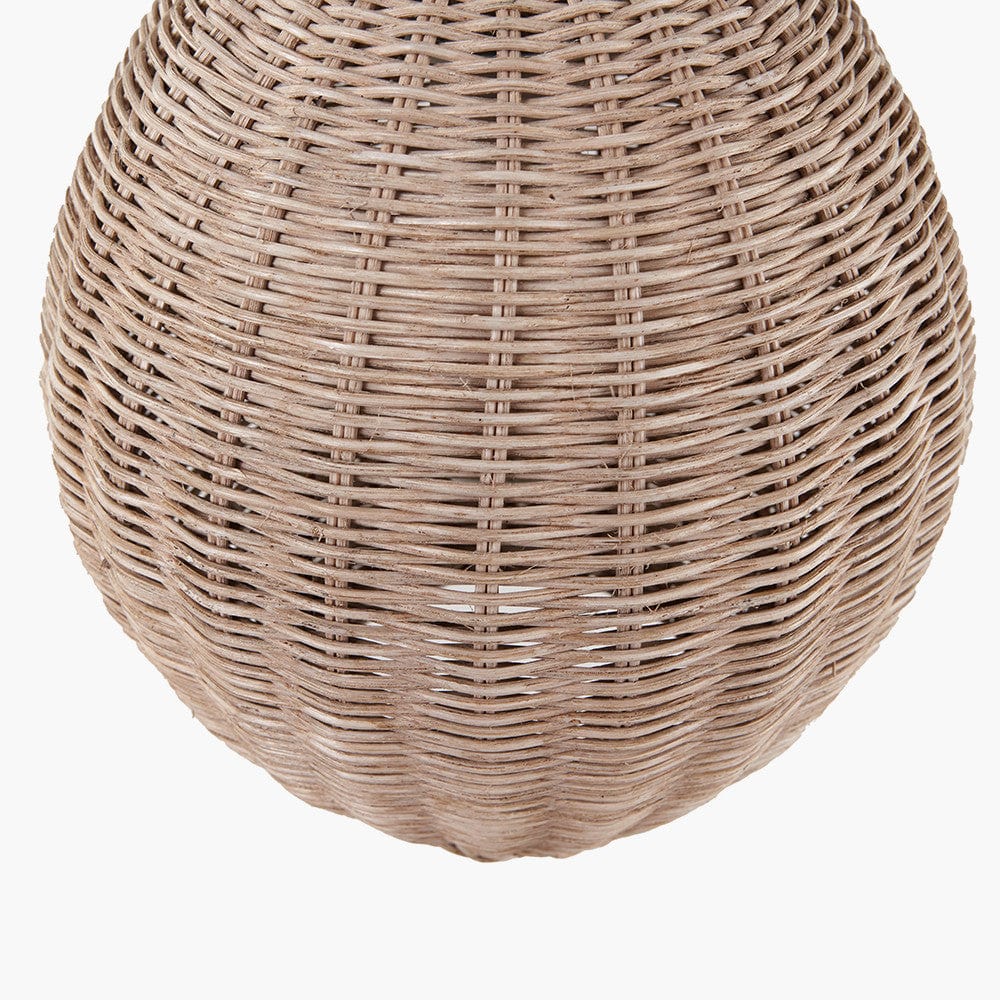 Raffles Large Rattan Cream Wash Pendant.