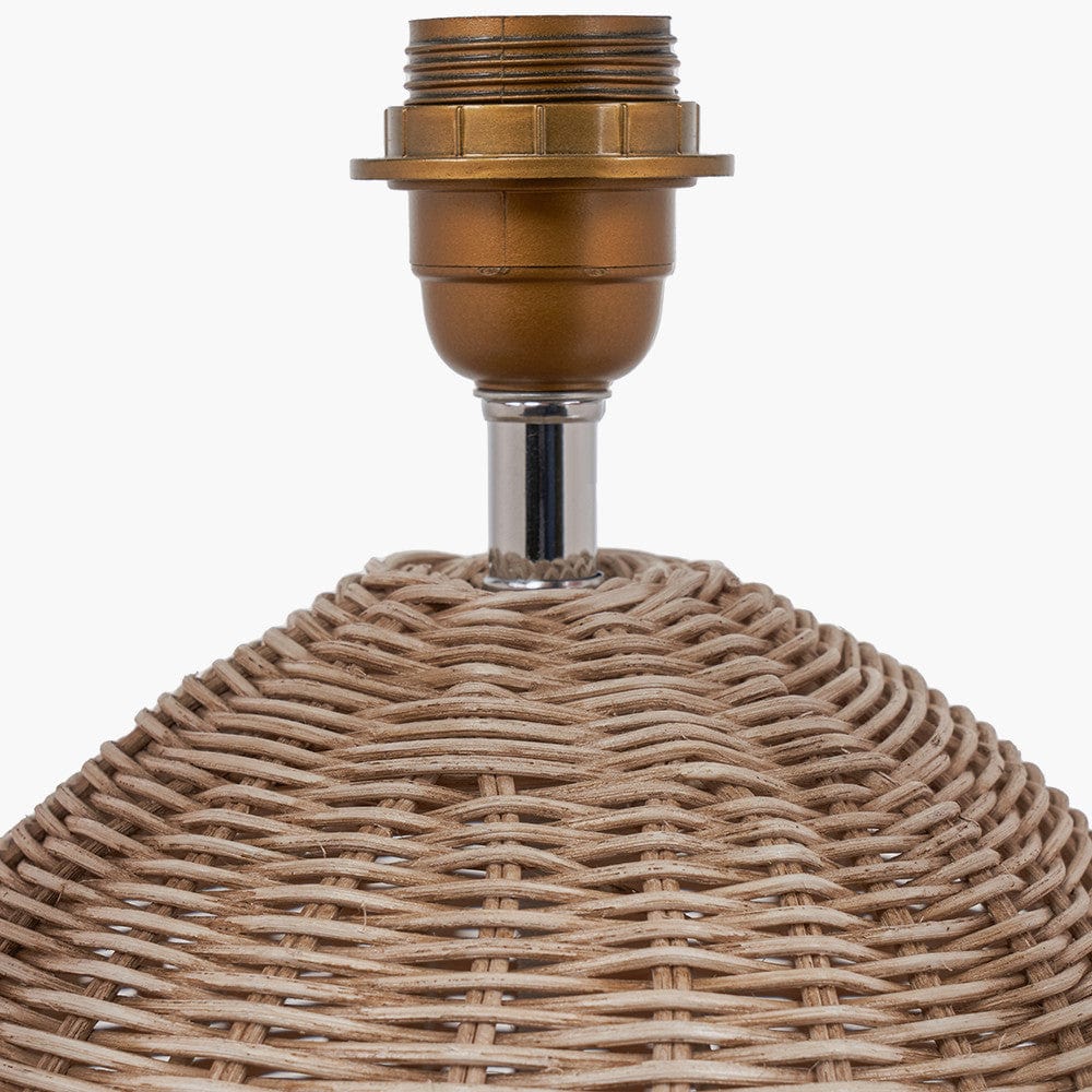 Raffles Large Rattan Cream Wash Table Lamp Base.