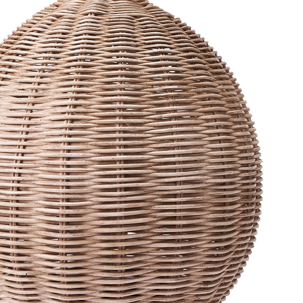 Raffles Large Rattan Cream Wash Table Lamp with Coast 40cm Cream Calico Tapered Shade.