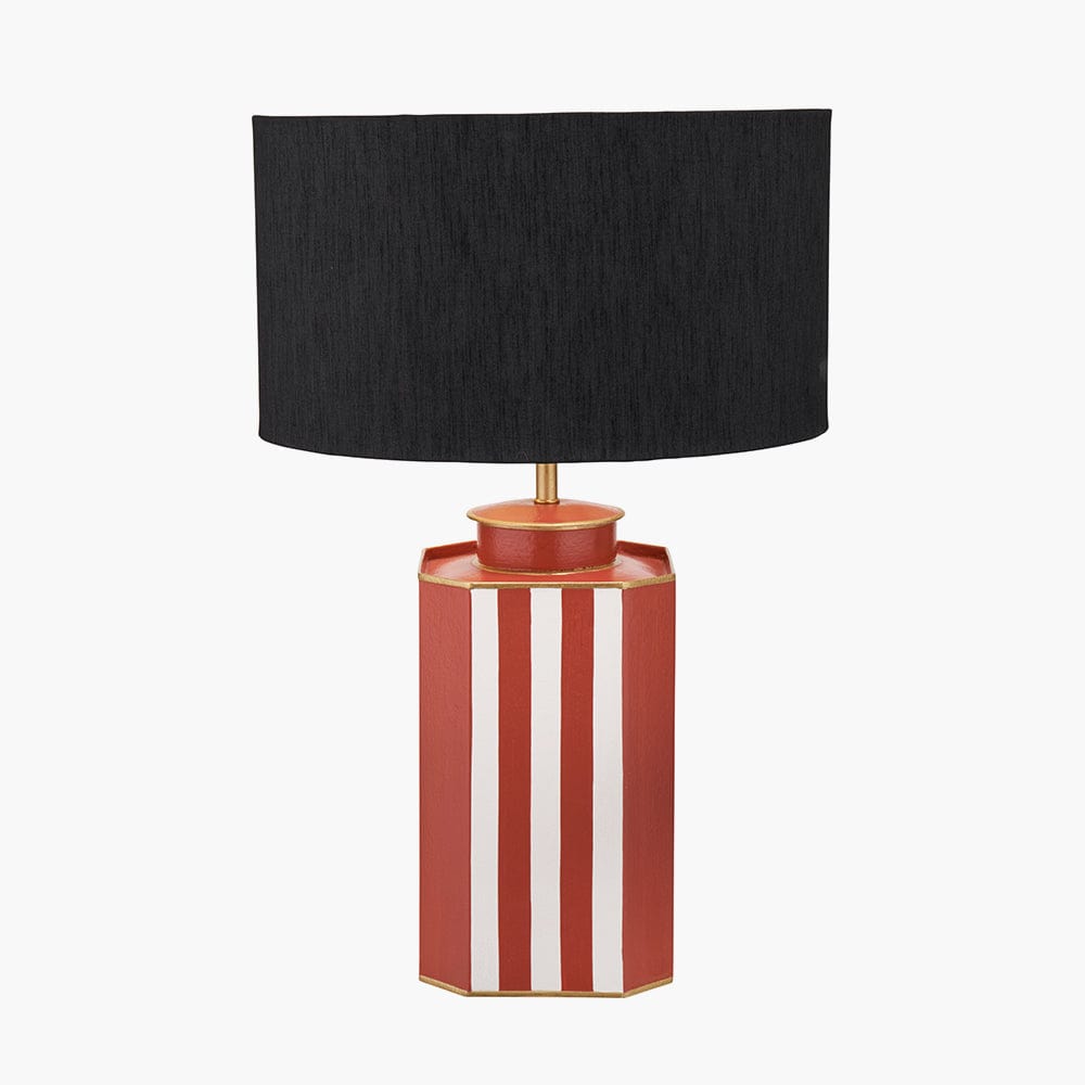 Pacific Lifestyle Lighting Raya Cinnamon and White Hand Painted Metal Table Lamp Base House of Isabella UK