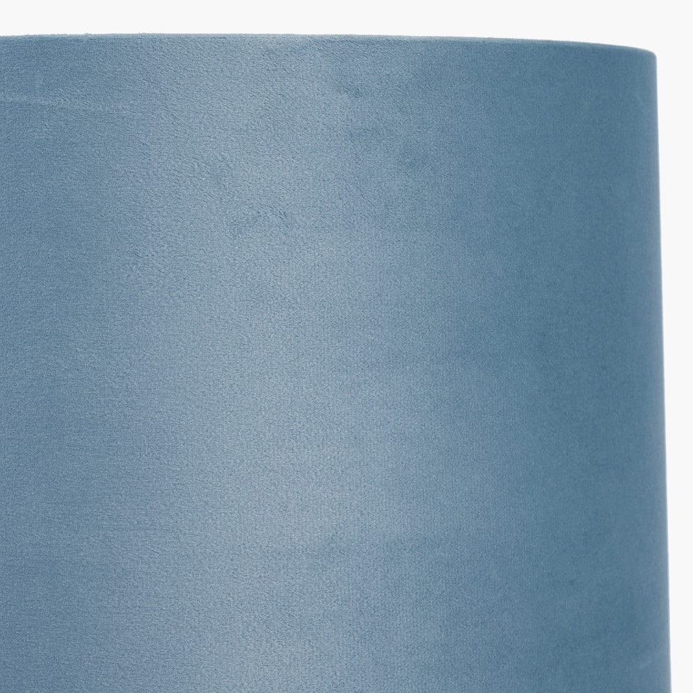 Pacific Lifestyle Lighting Rene 35cm Duck Egg Velvet Cylinder Lampshade House of Isabella UK