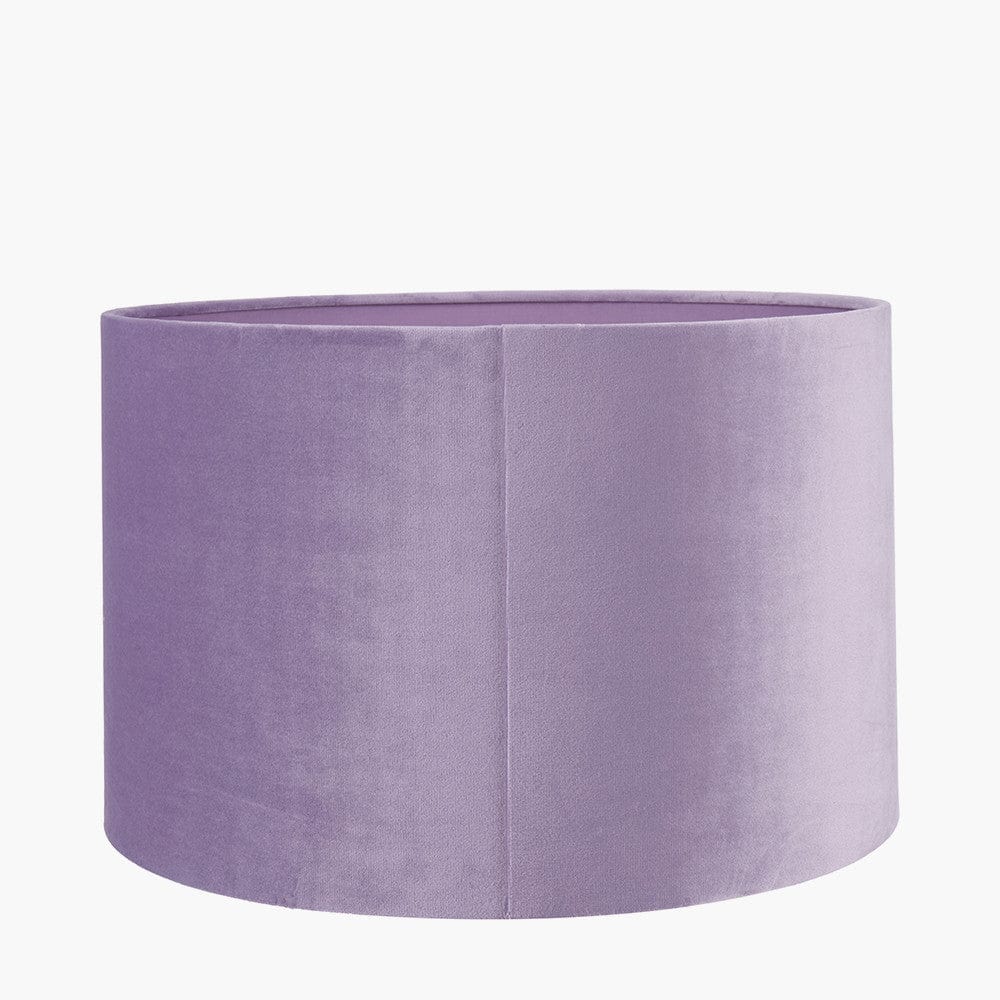 Rene 35cm Lilac Velvet Cylinder Lampshade.
