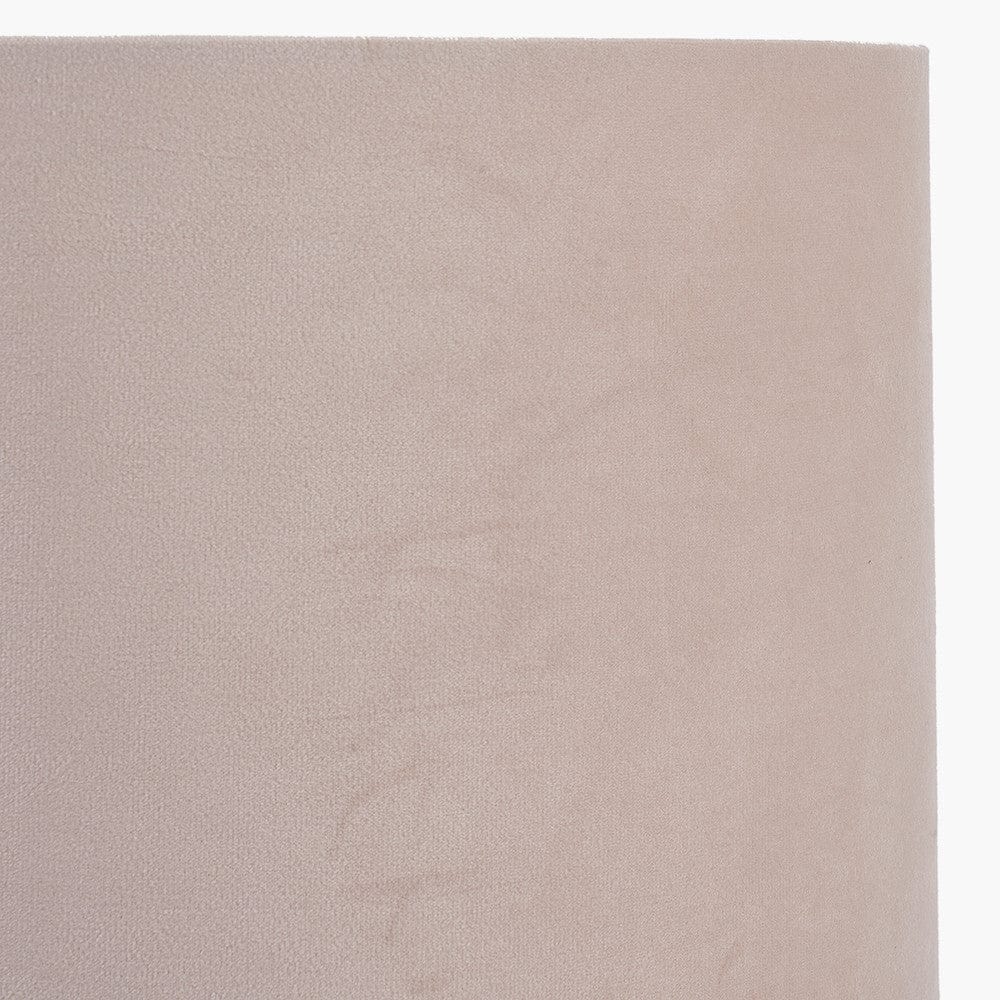 Rene 45cm Greige Velvet Cylinder Lampshade.