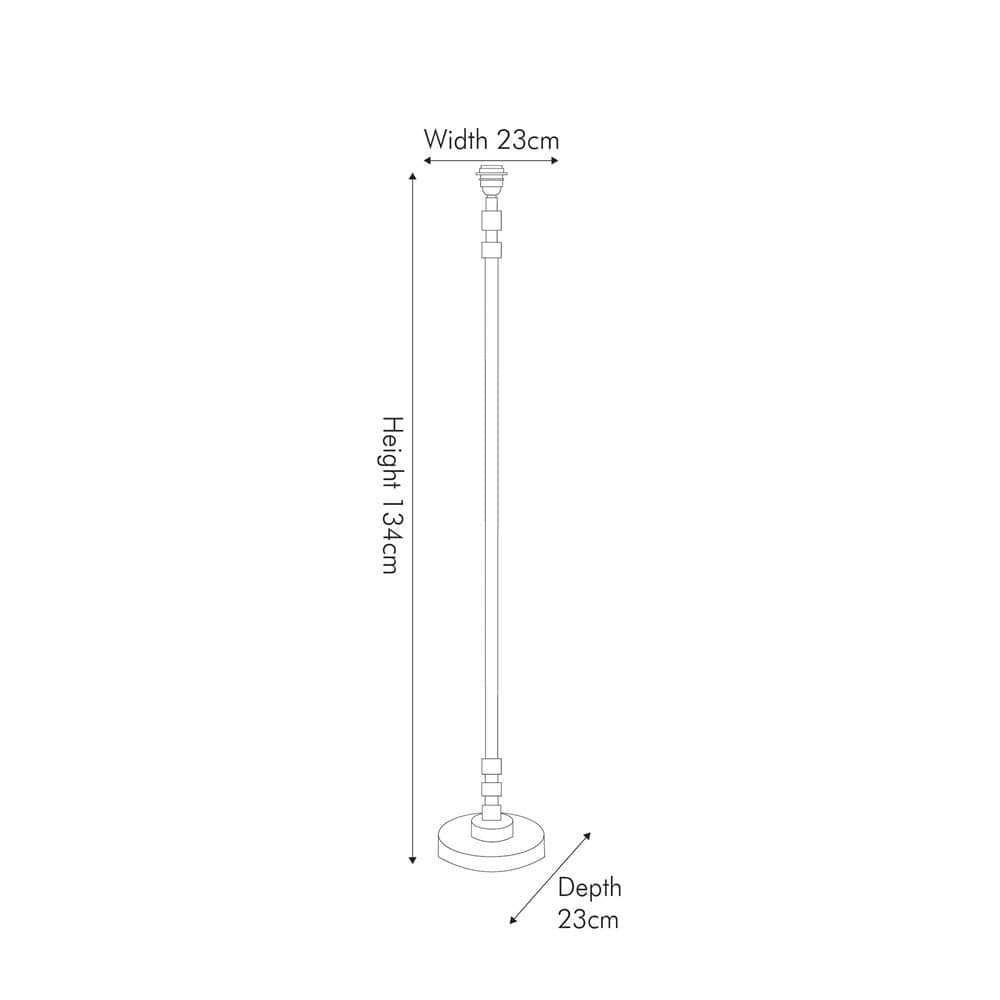 Rhode Matt Black Stick Floor Lamp Base - Base Only.