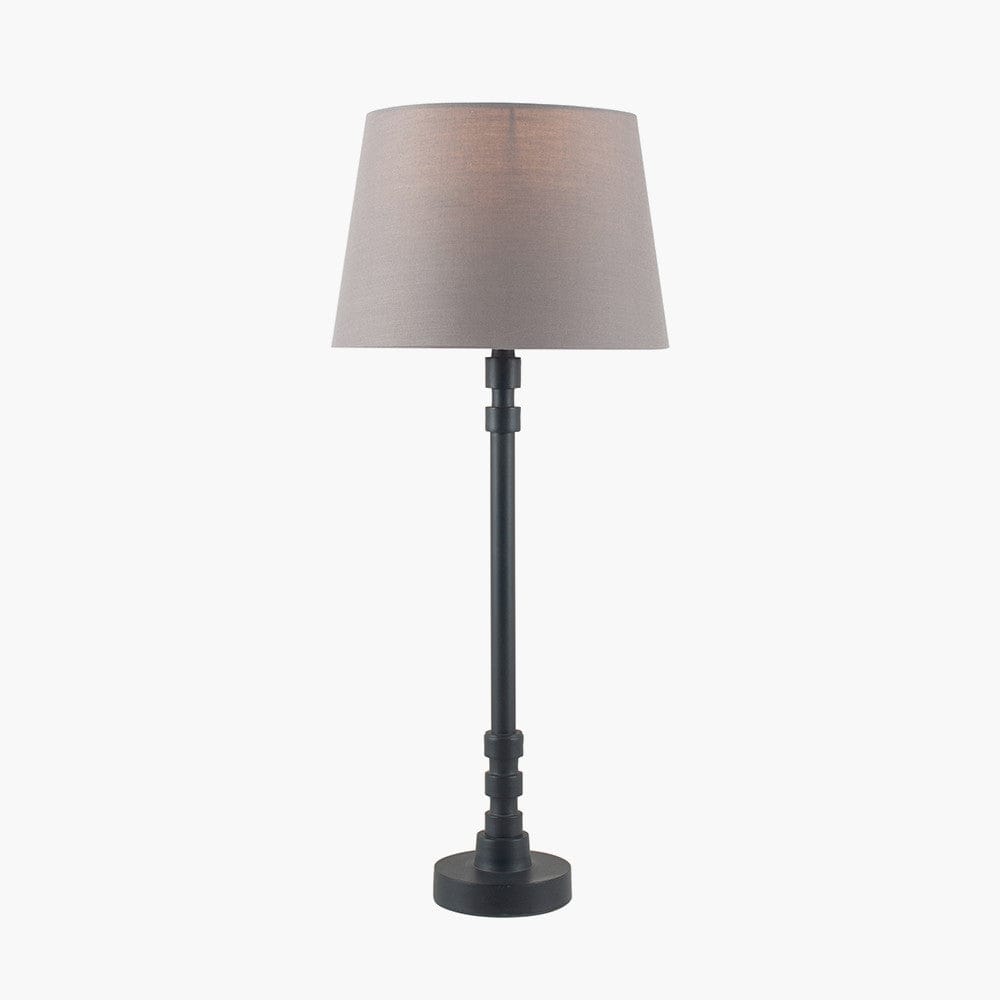 Rhode Matt Black Stick Metal Table Lamp - Base Only.