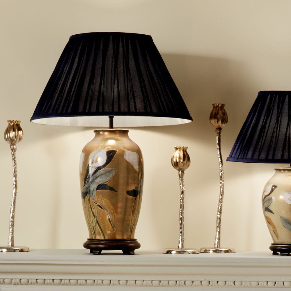 RHS Arum Lily Tall Glass Table Lamp.