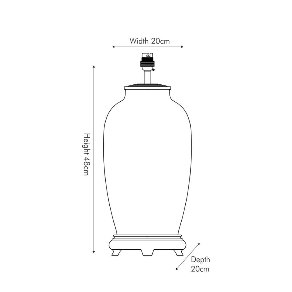RHS Arum Lily Tall Glass Table Lamp.