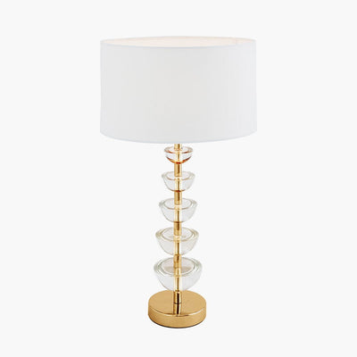 Pacific Lifestyle Lighting Rosa Glass and Antique Brass Table Lamp - Base Only House of Isabella UK