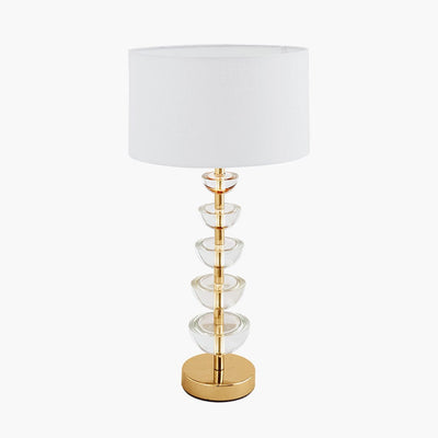 Pacific Lifestyle Lighting Rosa Glass and Antique Brass Table Lamp - Base Only House of Isabella UK