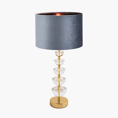 Pacific Lifestyle Lighting Rosa Glass and Antique Brass Table Lamp - Base Only House of Isabella UK