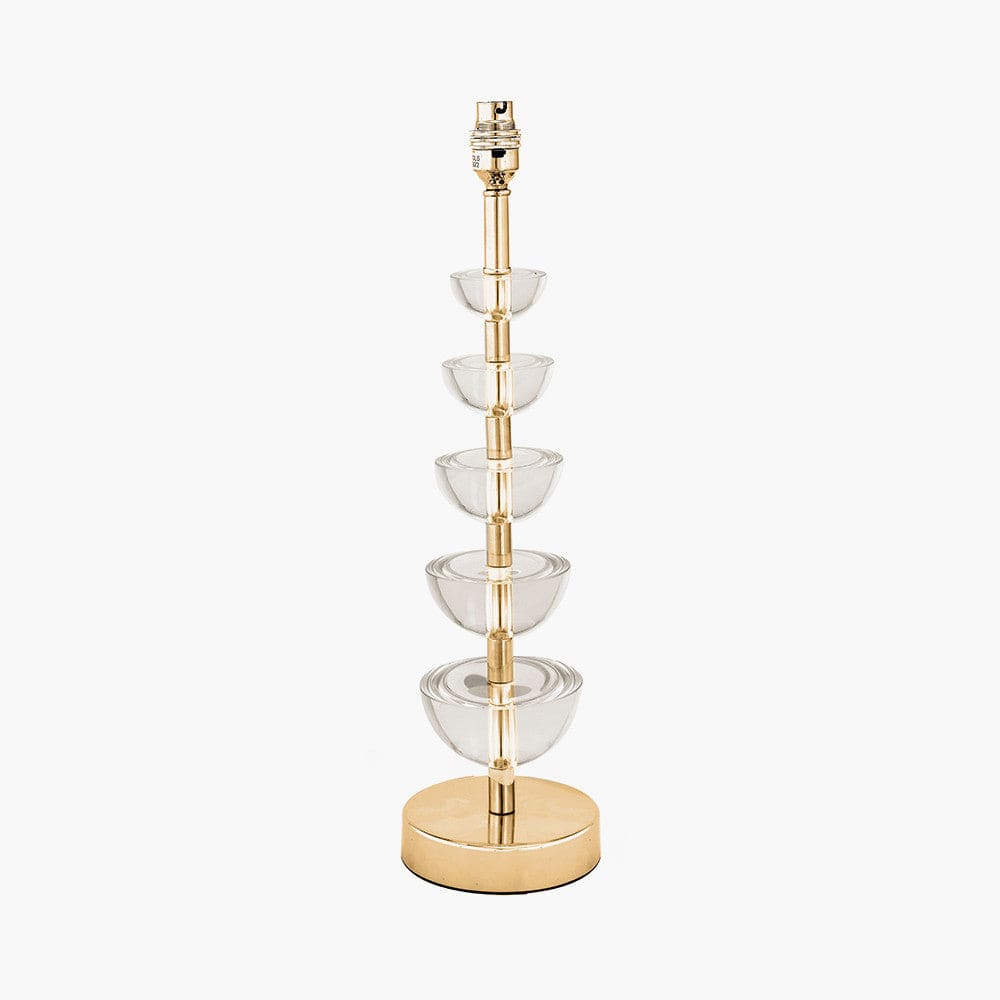 Pacific Lifestyle Lighting Rosa Glass and Antique Brass Table Lamp - Base Only House of Isabella UK