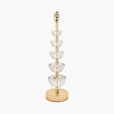 Pacific Lifestyle Lighting Rosa Glass and Antique Brass Table Lamp - Base Only House of Isabella UK