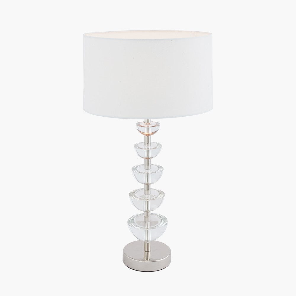 Rosa Glass and Silver Table Lamp Base.