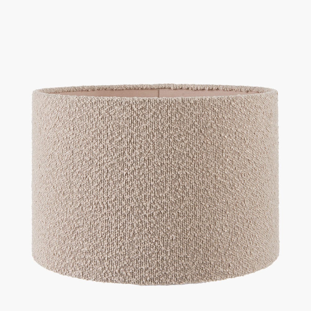 Rouen 35cm Taupe Boucle Cylinder Lampshade.