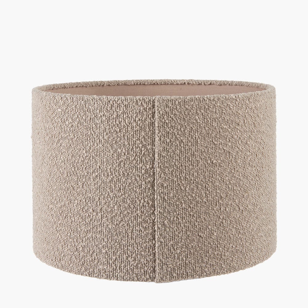 Rouen 40cm Taupe Boucle Cylinder Lampshade.