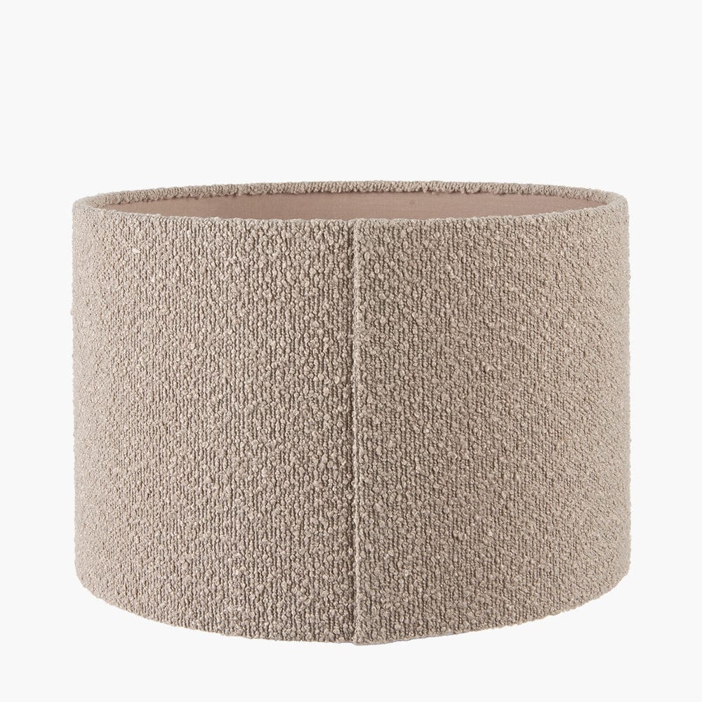 Rouen 45cm Taupe Boucle Cylinder Lampshade.