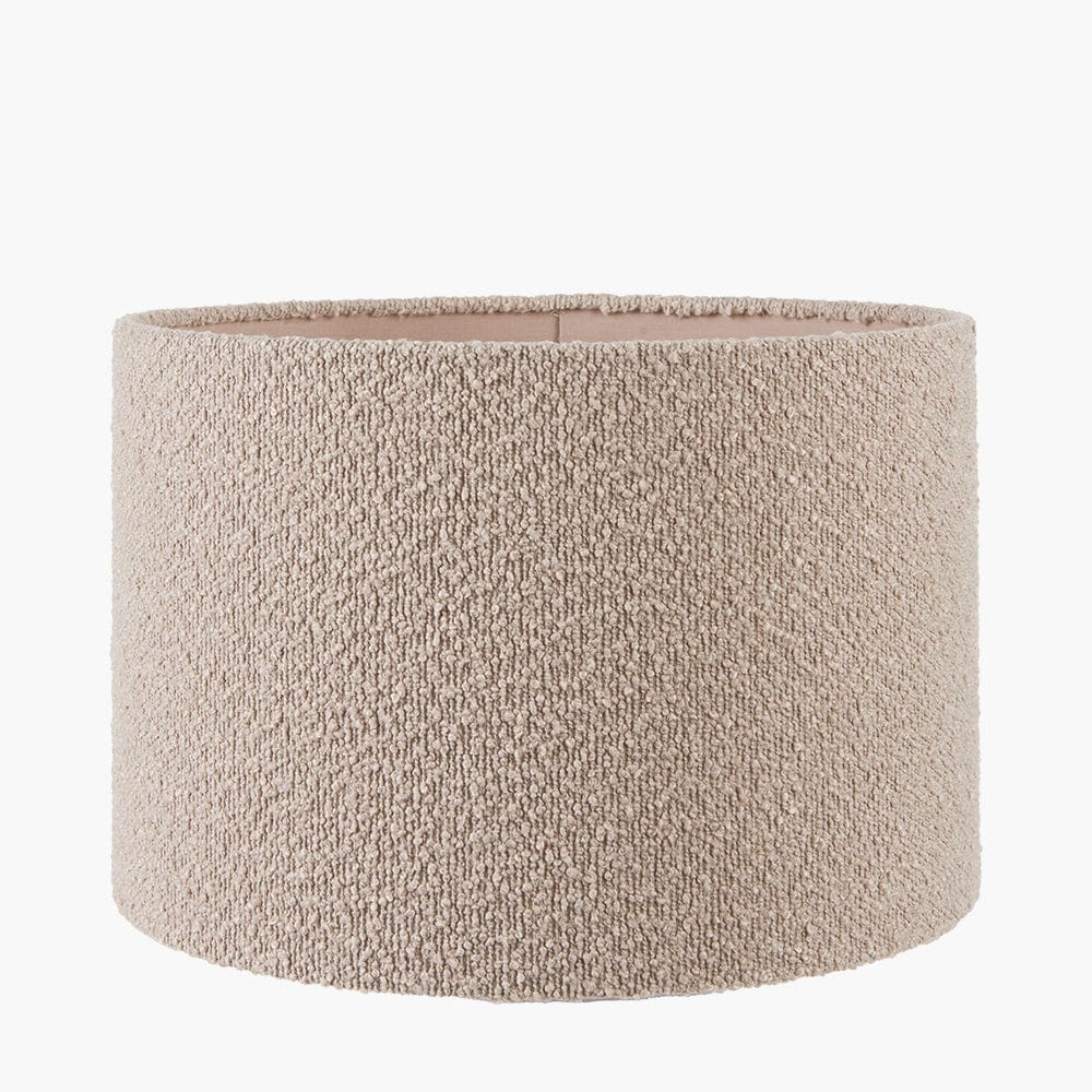 Rouen 45cm Taupe Boucle Cylinder Lampshade.