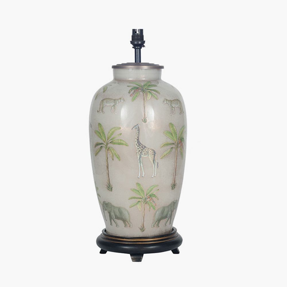 Pacific Lifestyle Lighting Safari Tall Glass Table Lamp House of Isabella UK