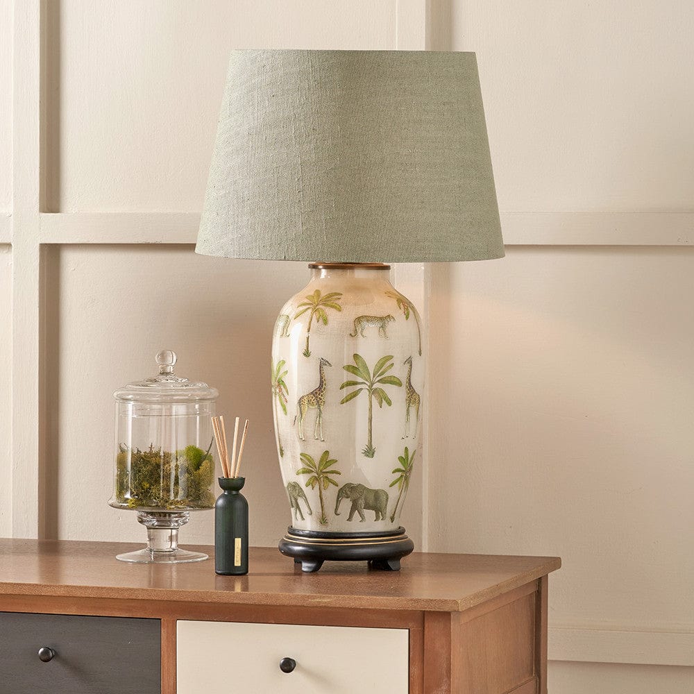 Safari Tall Glass Table Lamp.