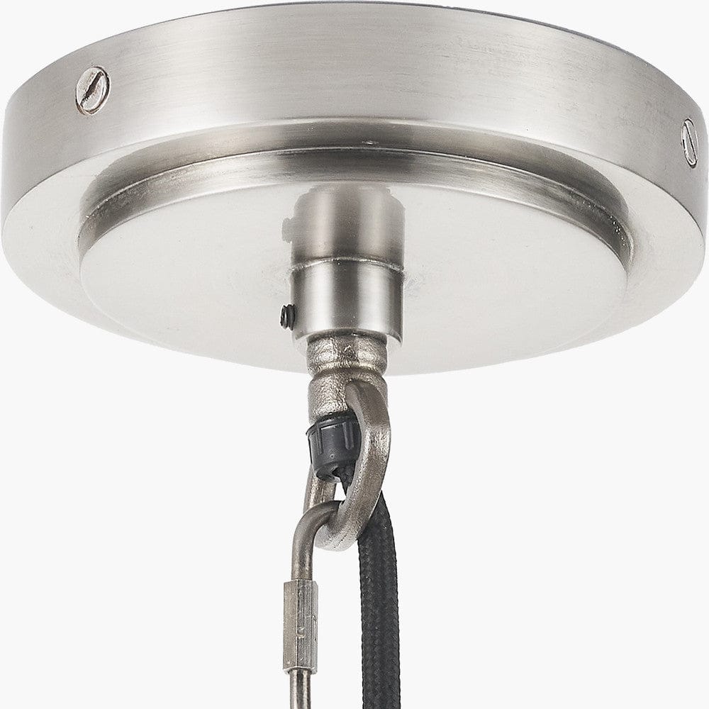 Pacific Lifestyle Lighting Salvatore Antique Silver Metal 6 Arm Pendant House of Isabella UK