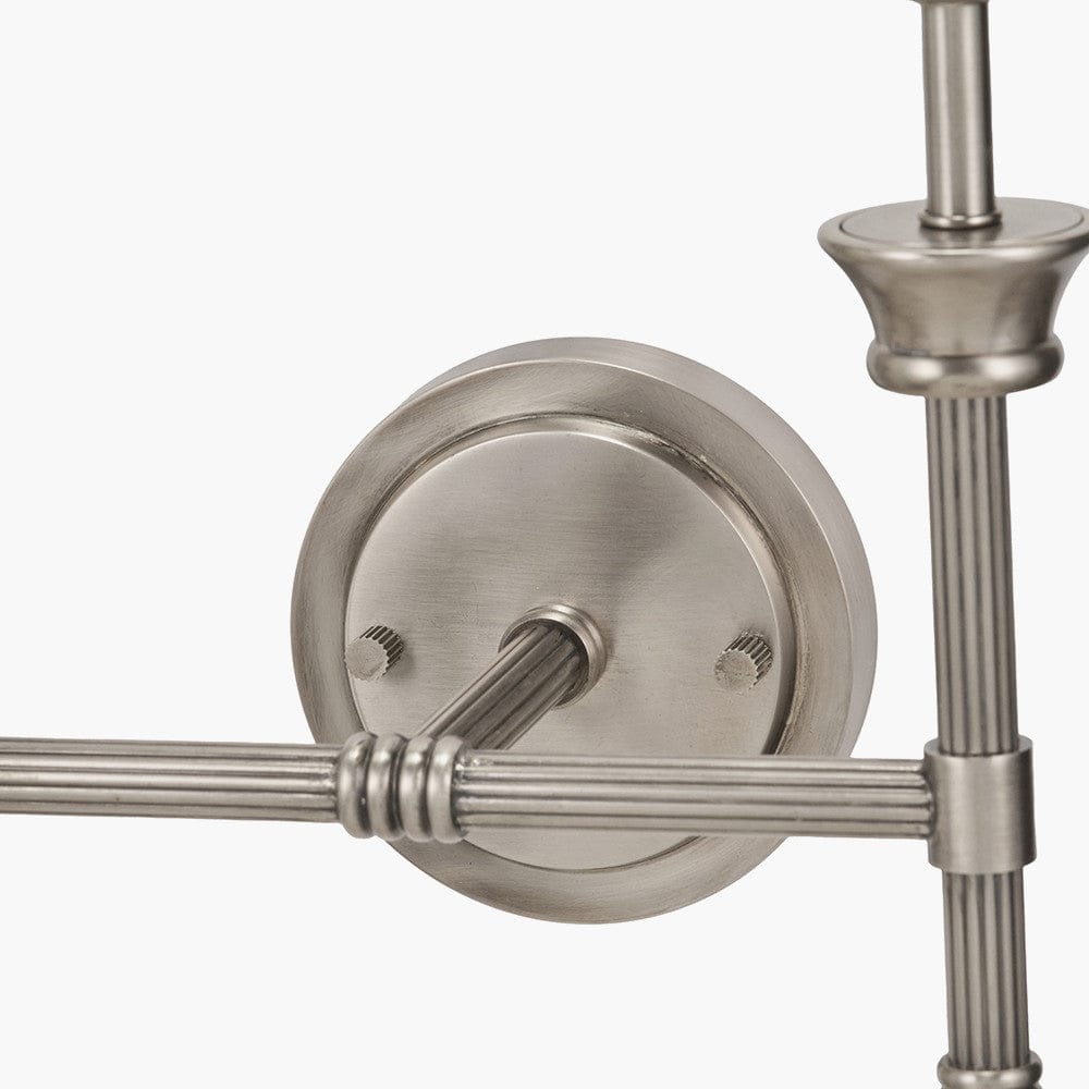 Pacific Lifestyle Lighting Salvatore Antique Silver Metal Double Wall Light House of Isabella UK