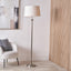 Pacific Lifestyle Lighting Salvatore Antique Silver Metal Floor Lamp Base House of Isabella UK