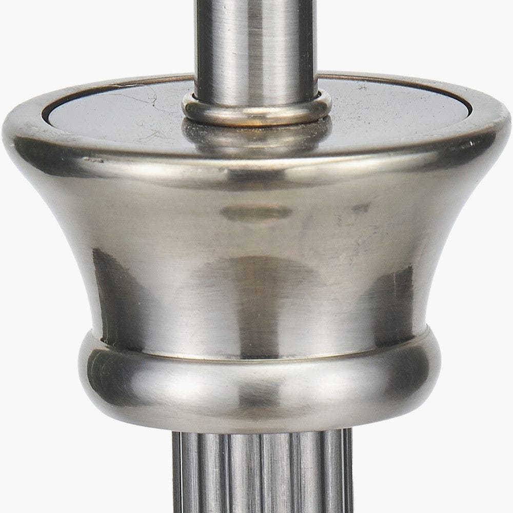 Pacific Lifestyle Lighting Salvatore Antique Silver Metal Table Lamp Base House of Isabella UK