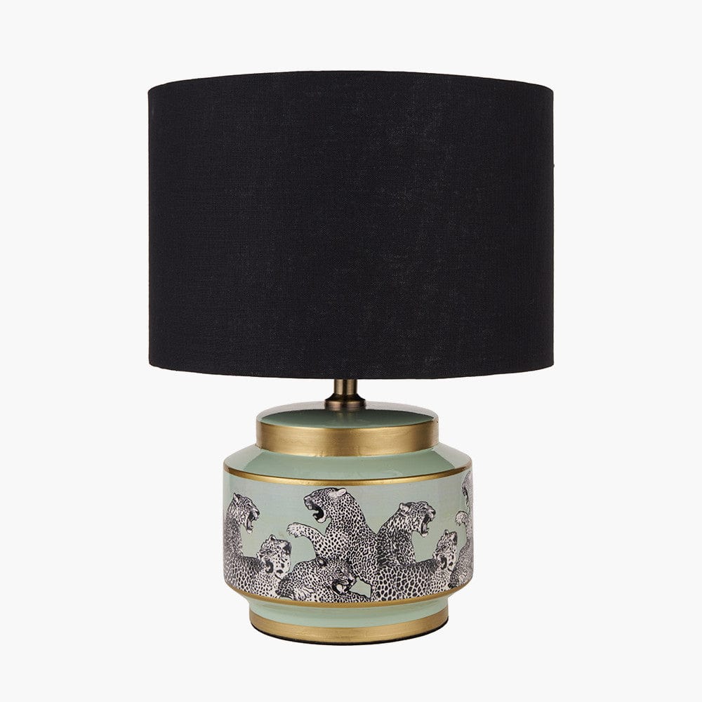 Saskia Sage Cheetah Ceramic Table Lamp.