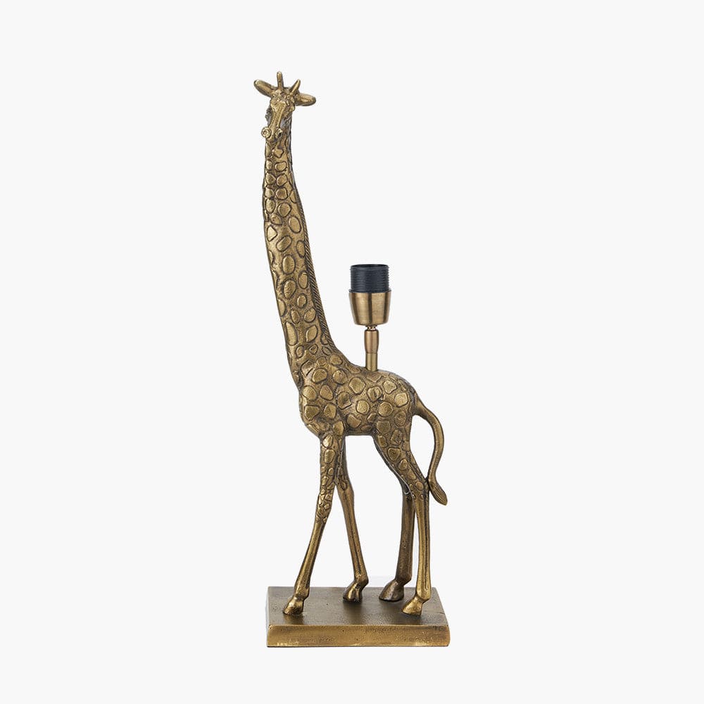 Pacific Lifestyle Lighting Savanna Antique Brass Metal Giraffe Table Lamp House of Isabella UK