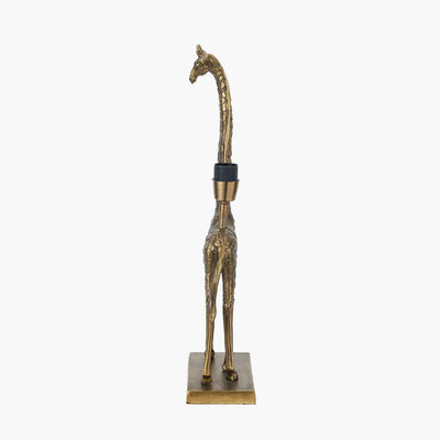 Pacific Lifestyle Lighting Savanna Antique Brass Metal Giraffe Table Lamp House of Isabella UK