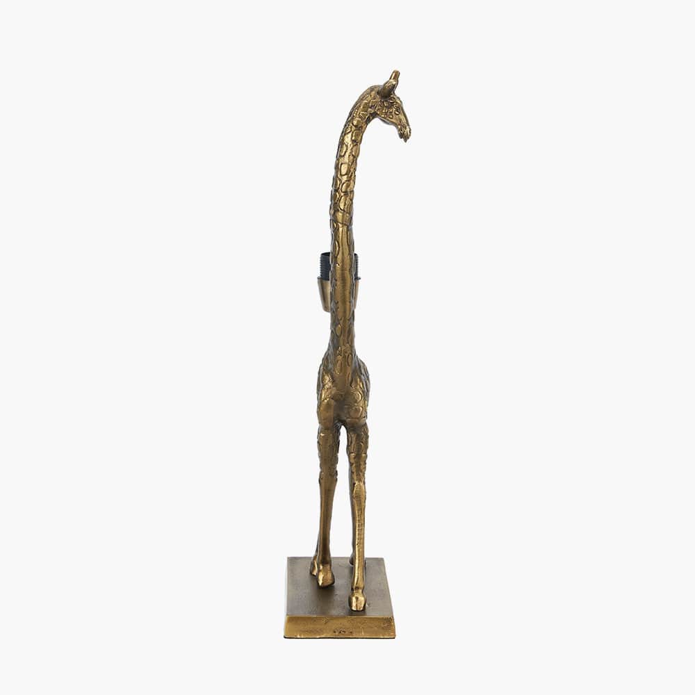 Pacific Lifestyle Lighting Savanna Antique Brass Metal Giraffe Table Lamp House of Isabella UK