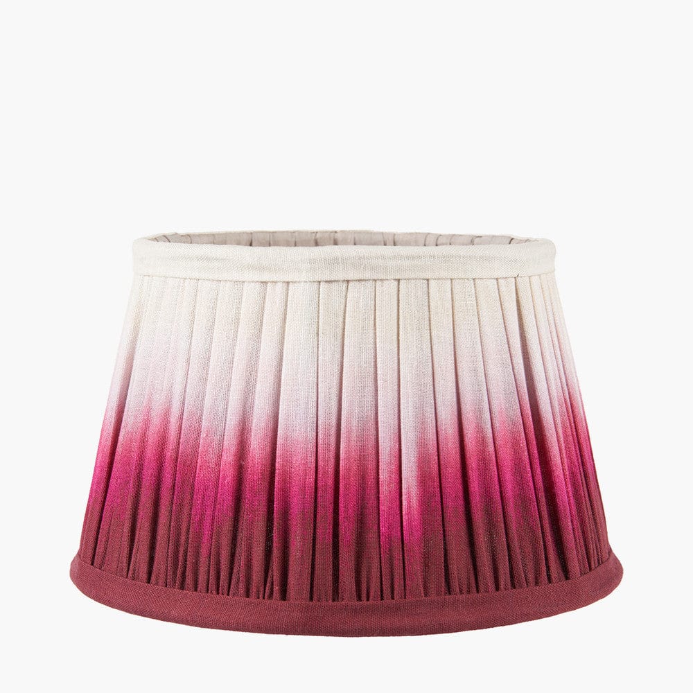 Scallop 20cm Red Ombre Soft Pleated Tapered Lampshade.