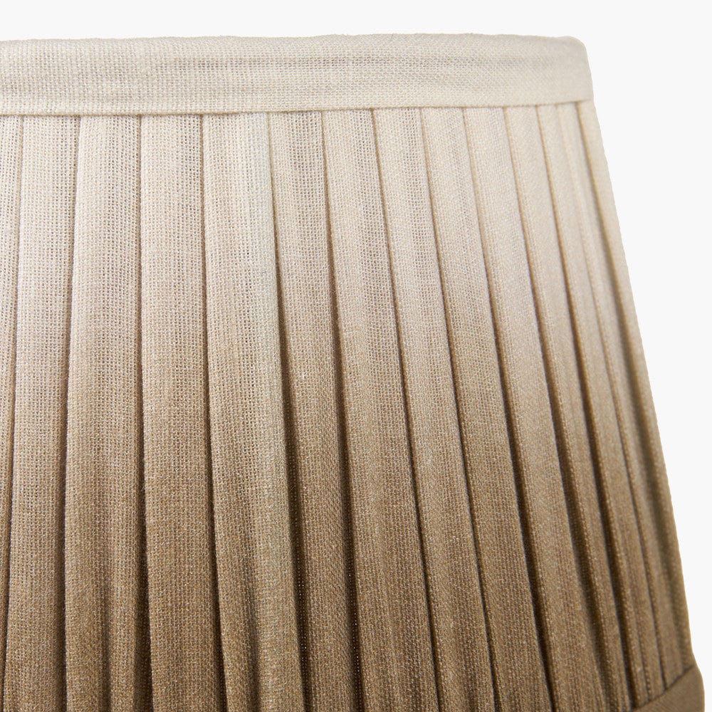 Scallop 20cm Taupe Ombre Soft Pleated Tapered Lampshade.