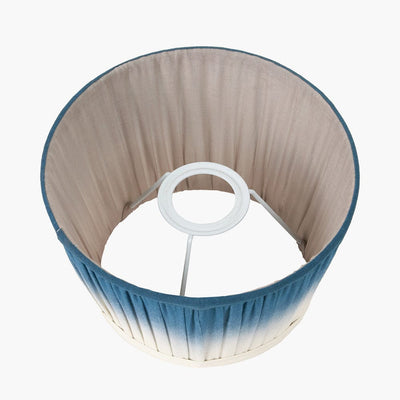 Pacific Lifestyle Lighting Scallop 25cm Blue Ombre Soft Pleated Tapered Shade House of Isabella UK