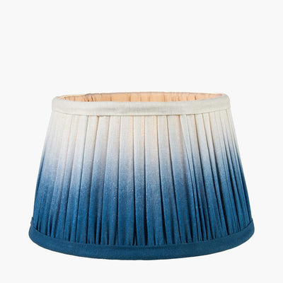 Pacific Lifestyle Lighting Scallop 25cm Blue Ombre Soft Pleated Tapered Shade House of Isabella UK