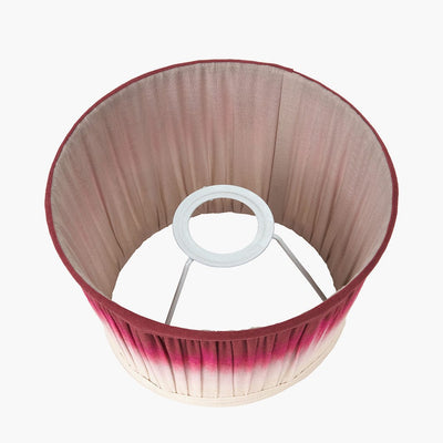 Pacific Lifestyle Lighting Scallop 25cm Red Ombre Soft Pleated Tapered Shade House of Isabella UK