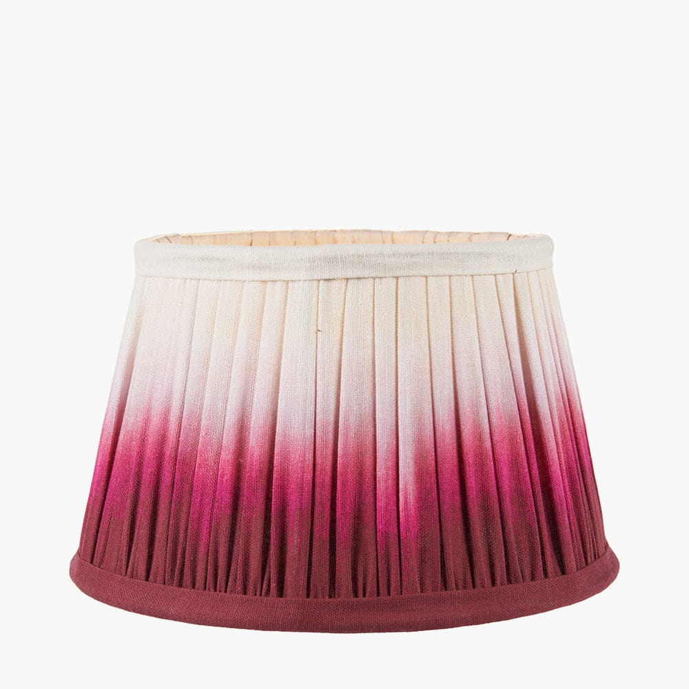 Pacific Lifestyle Lighting Scallop 25cm Red Ombre Soft Pleated Tapered Shade House of Isabella UK