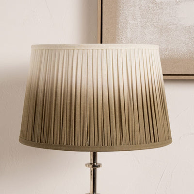 Pacific Lifestyle Lighting Scallop 25cm Taupe Ombre Soft Pleated Tapered Shade House of Isabella UK