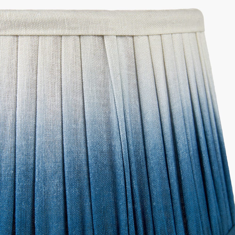 Pacific Lifestyle Lighting Scallop 30cm Blue Ombre Soft Pleated Tapered Shade House of Isabella UK