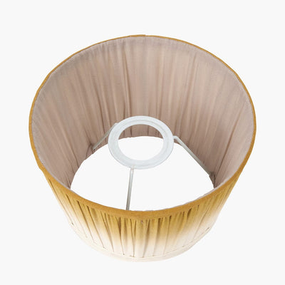 Pacific Lifestyle Lighting Scallop 30cm Mustard Ombre Soft Pleated Tapered Shade House of Isabella UK