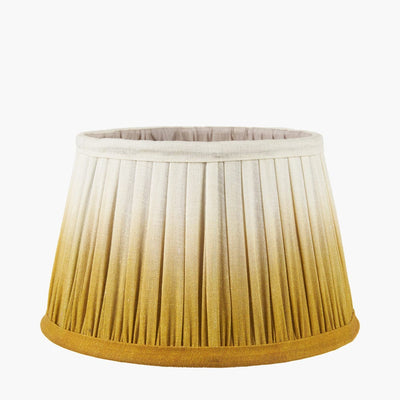 Pacific Lifestyle Lighting Scallop 30cm Mustard Ombre Soft Pleated Tapered Shade House of Isabella UK