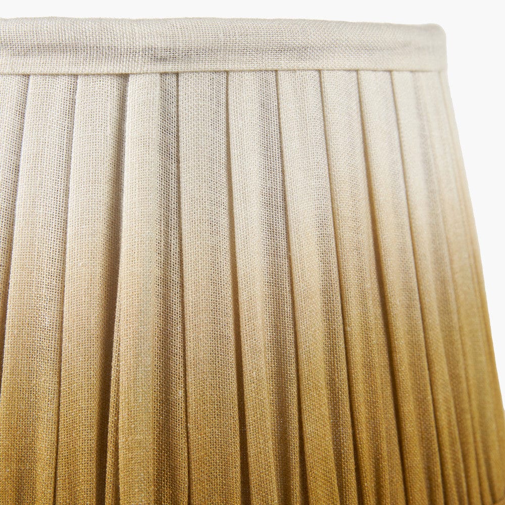 Scallop 30cm Mustard Ombre Soft Pleated Tapered Shade.