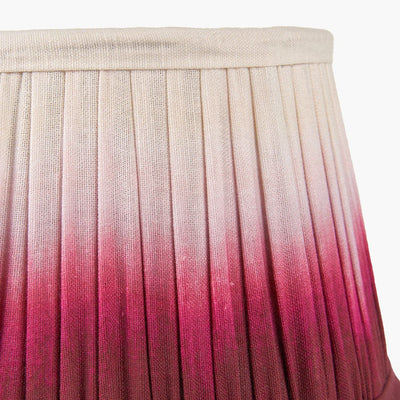 Pacific Lifestyle Lighting Scallop 30cm Red Ombre Soft Pleated Tapered Shade House of Isabella UK